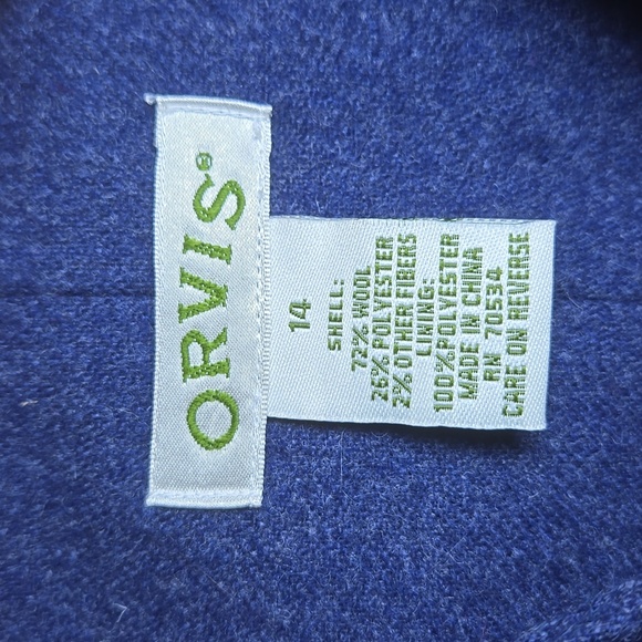 Orvis Wool Stand Collar Button Front Lined Blazer Jacket NWOT - Picture 12 of 15